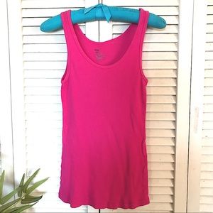 Gap Pink ribbed Racerback 100% cotton tank, M